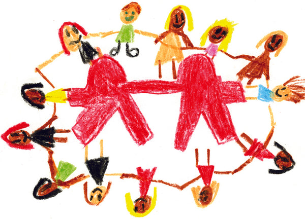 Thank You Children Around Paper Doll Card